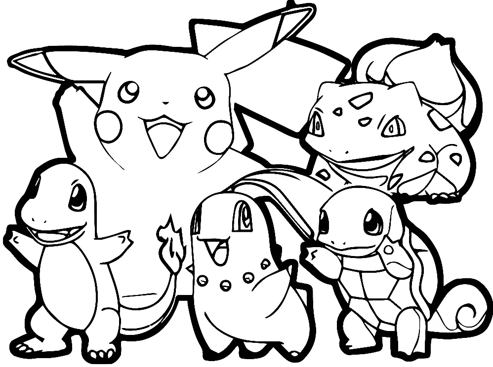 Pokemon Characters Coloring Pages