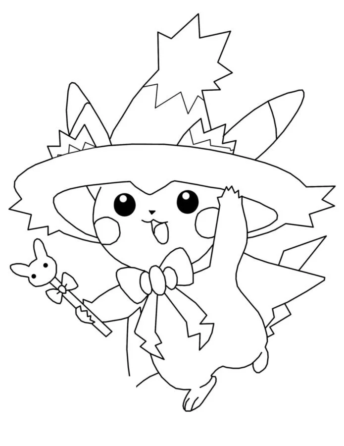 Pokemon Christmas Coloring Pages