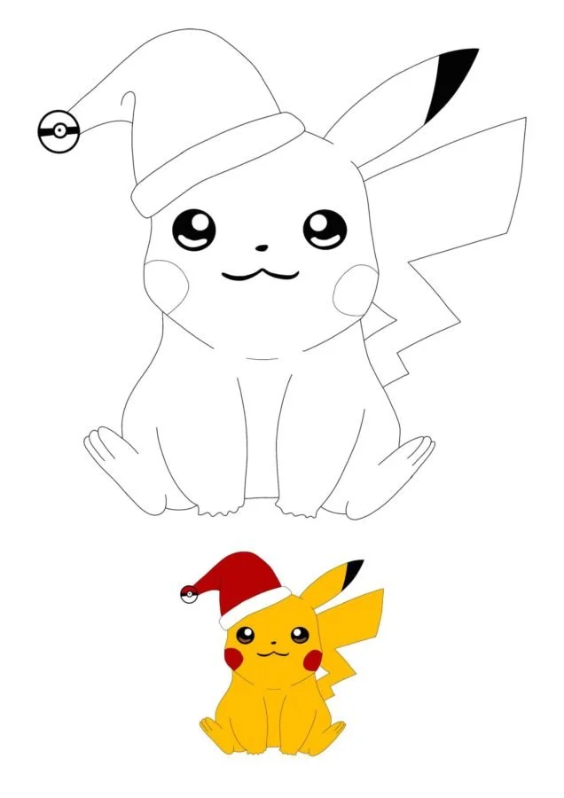 Pokemon Christmas Coloring Pages