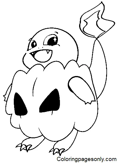 Pokemon Halloween Coloring Pages