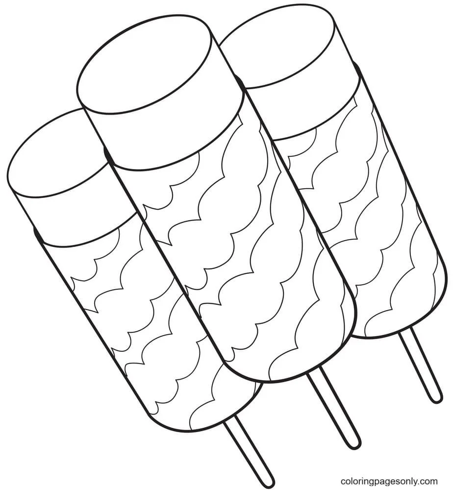 Popsicle Coloring Pages