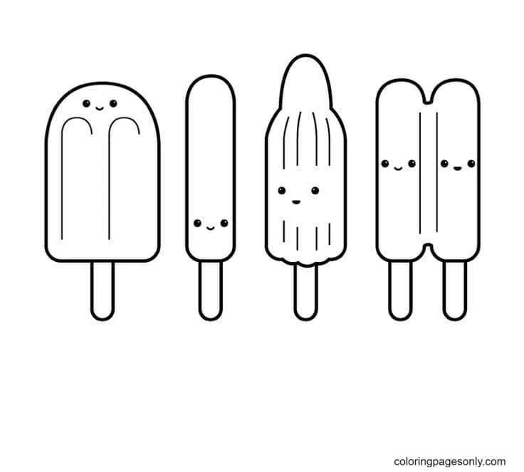 Popsicle Coloring Pages