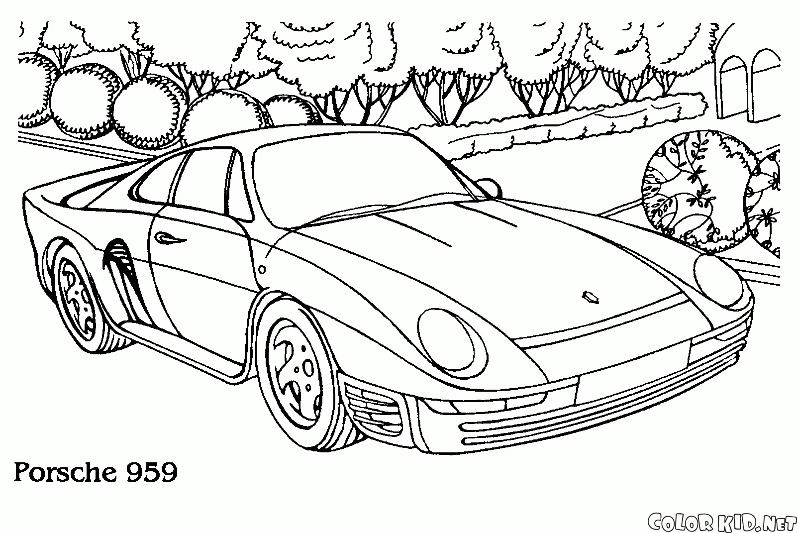 Porsche Coloring Pages