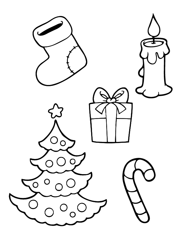 Preschool Christmas Coloring Pages
