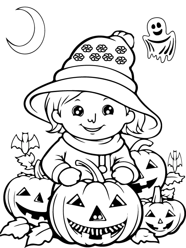Preschool Halloween Coloring Pages