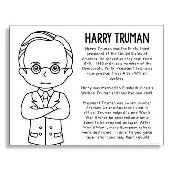 President Harry S Truman Coloring Pages