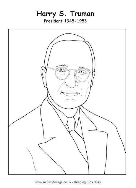 President Harry S Truman Coloring Pages