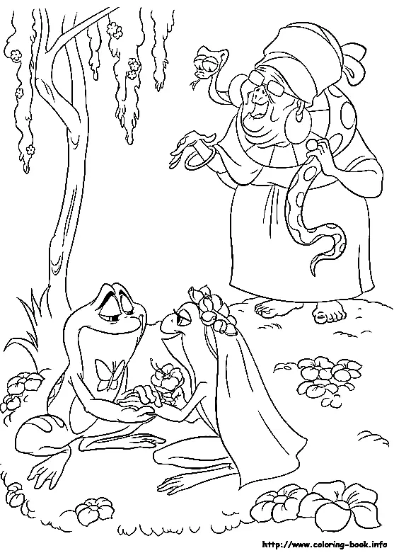 Princess and the Frog Coloring Pages