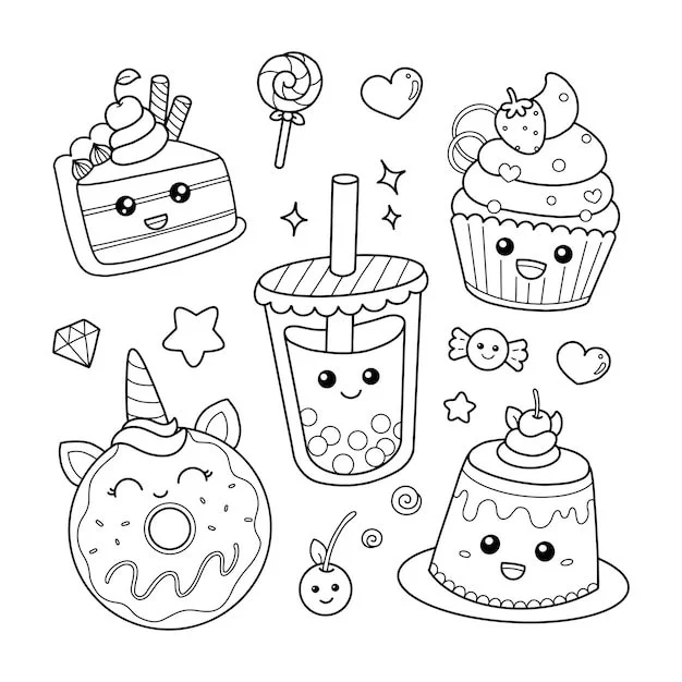 Pudding Coloring Pages