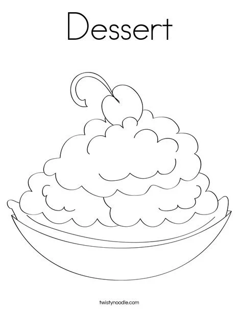 Pudding Coloring Pages