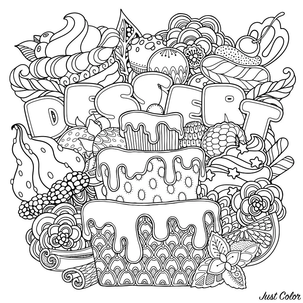 Pudding Coloring Pages