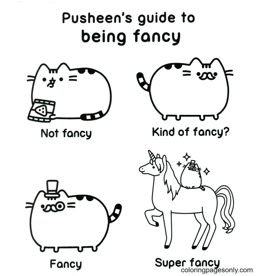 Pusheen Coloring Pages