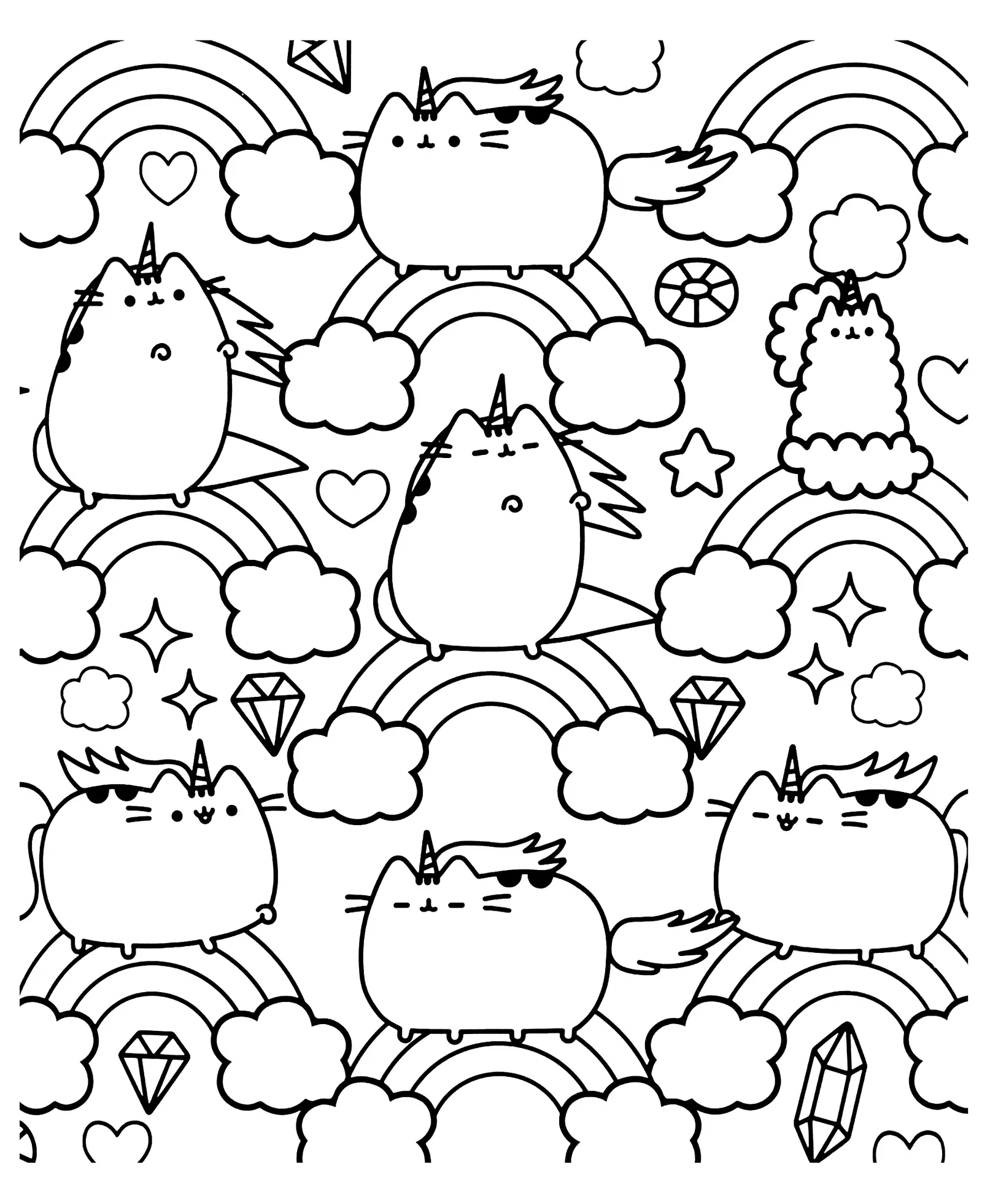 Pusheen Coloring Pages