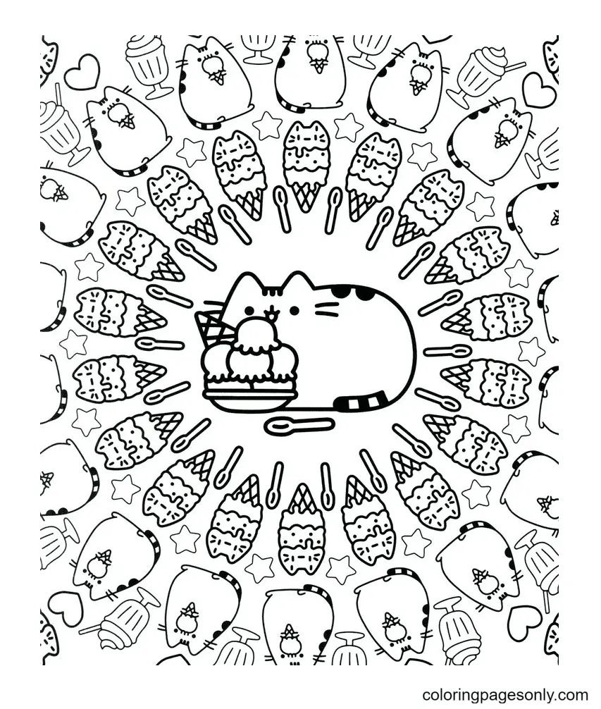 Pusheen Coloring Pages