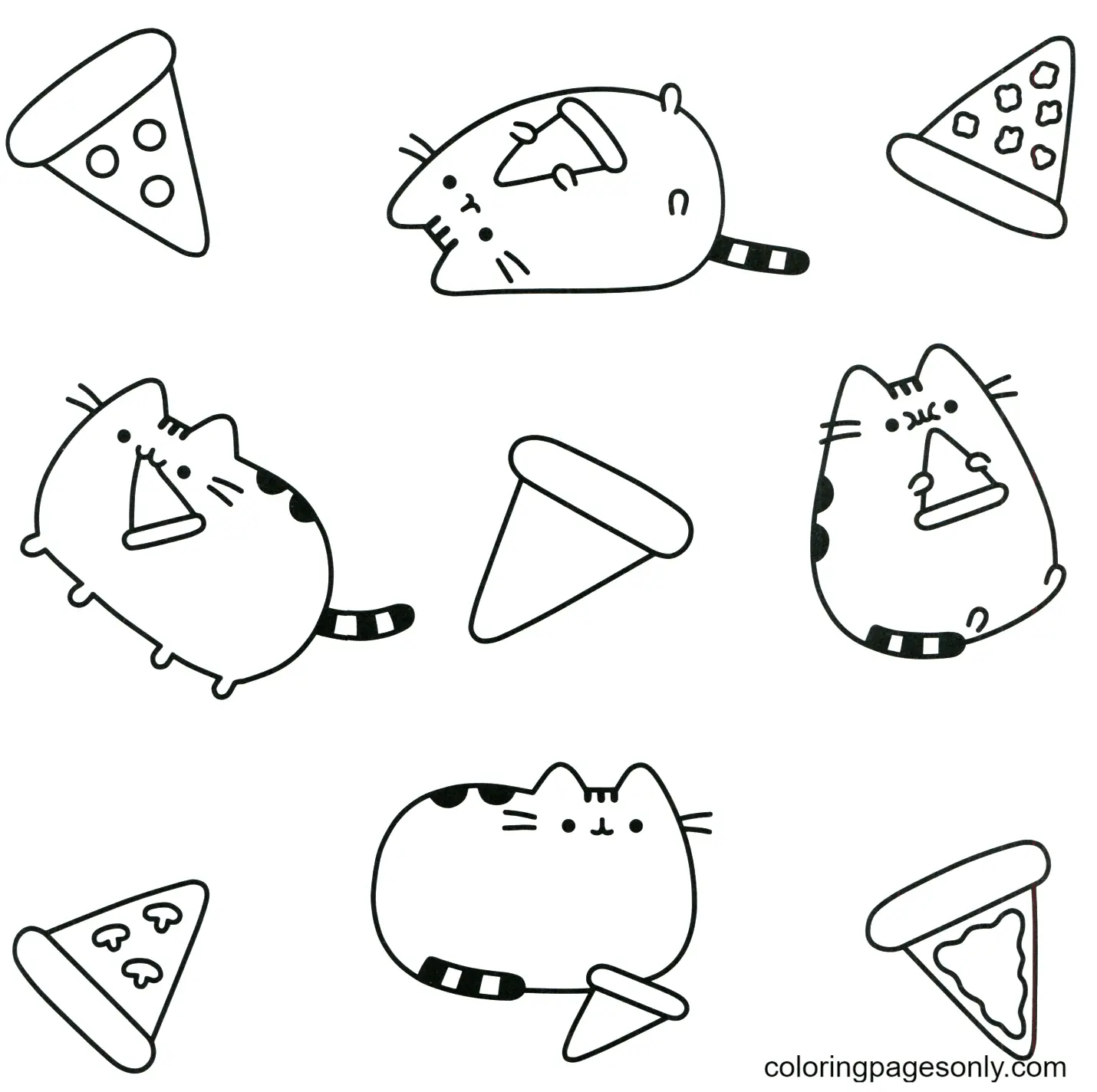 Pusheen Coloring Pages