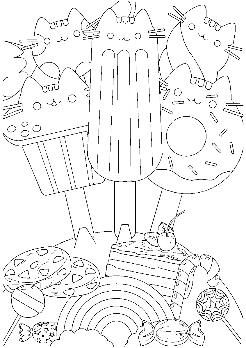 Pusheen Coloring Pages