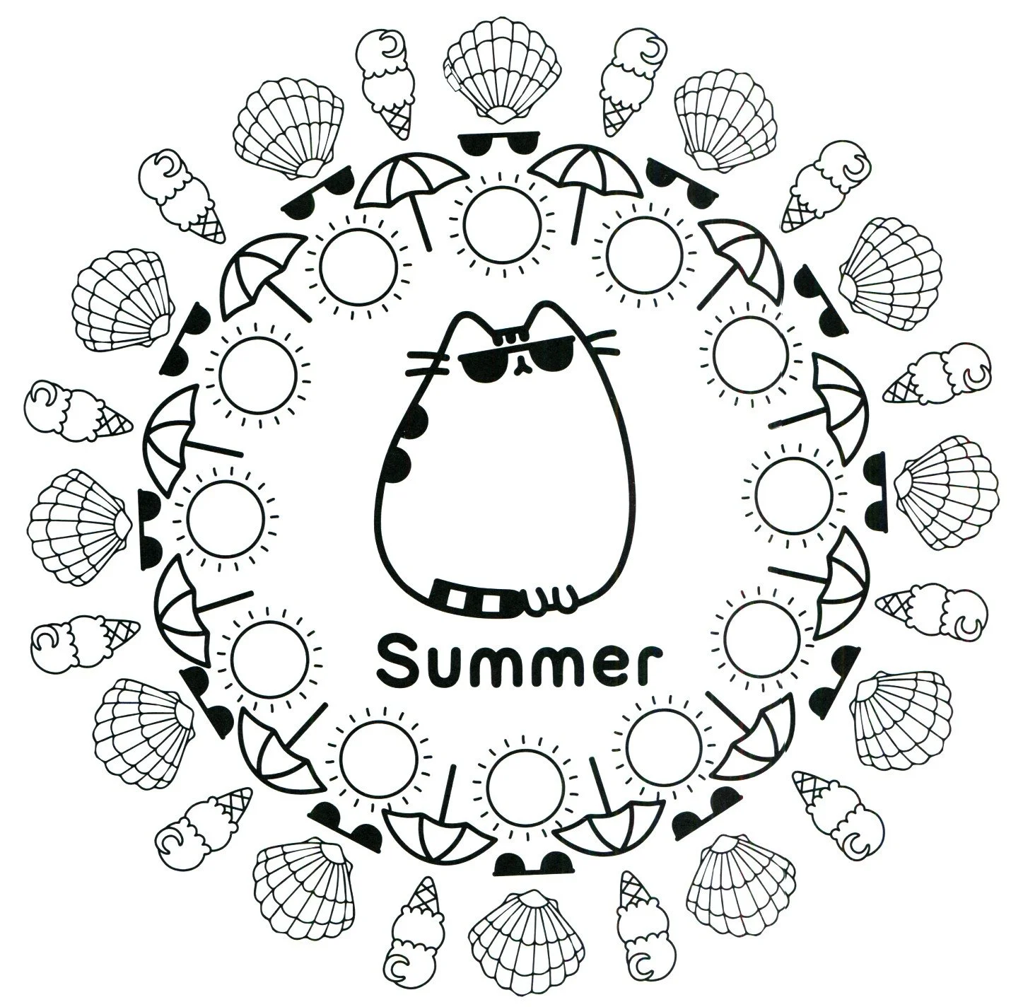 Pusheen Coloring Pages