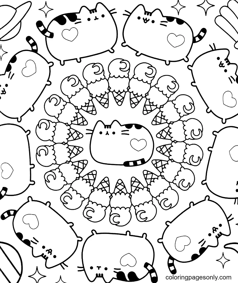 Pusheen Coloring Pages