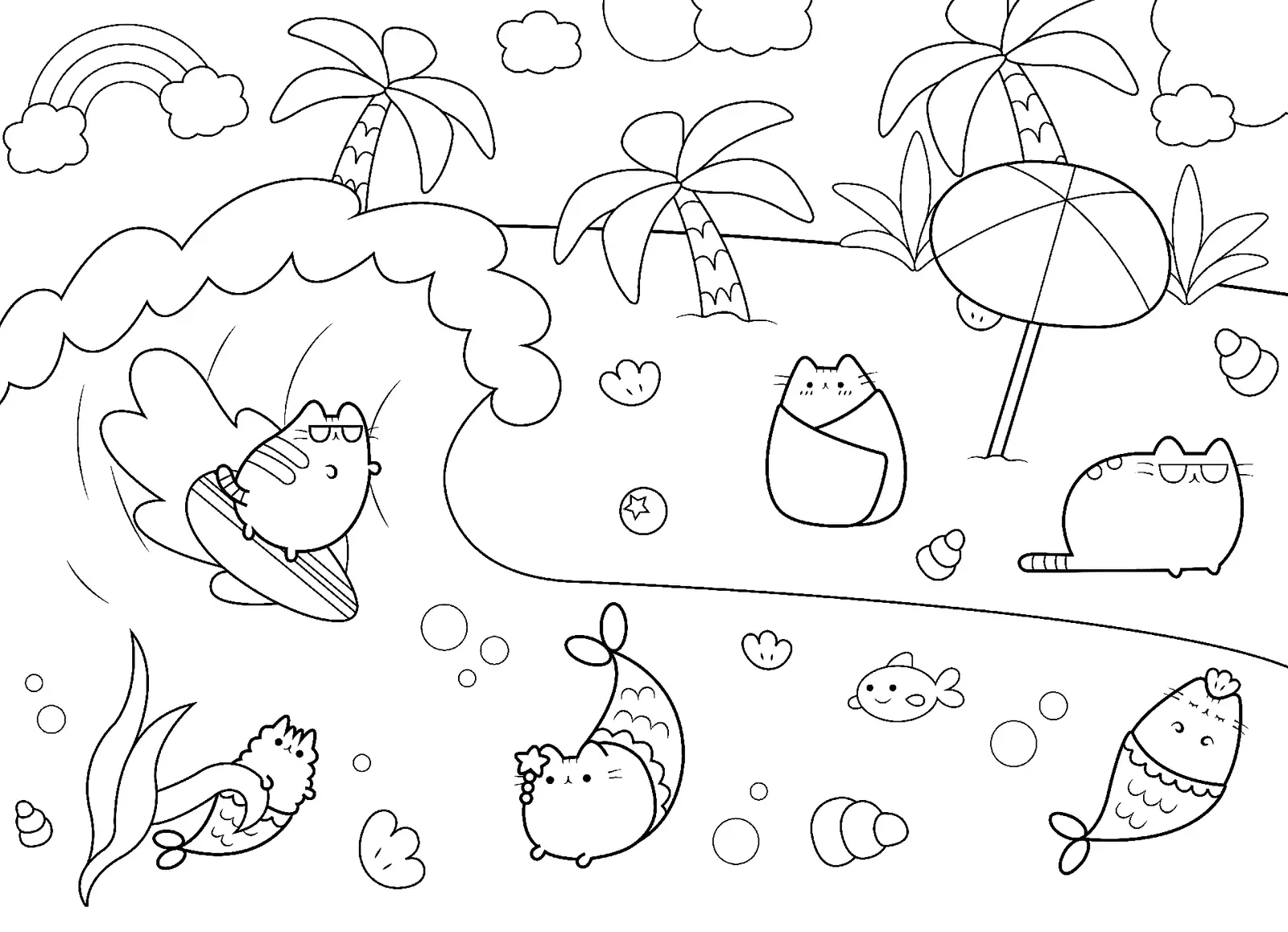 Pusheen Coloring Pages