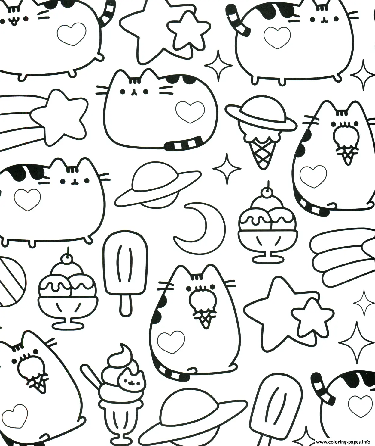 Pusheen Coloring Pages