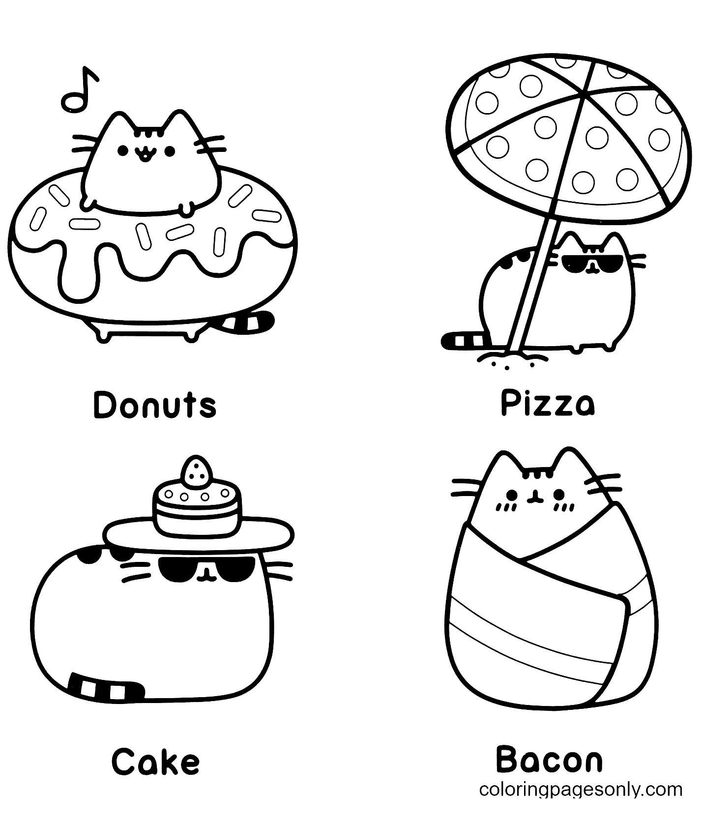 Pusheen Coloring Pages