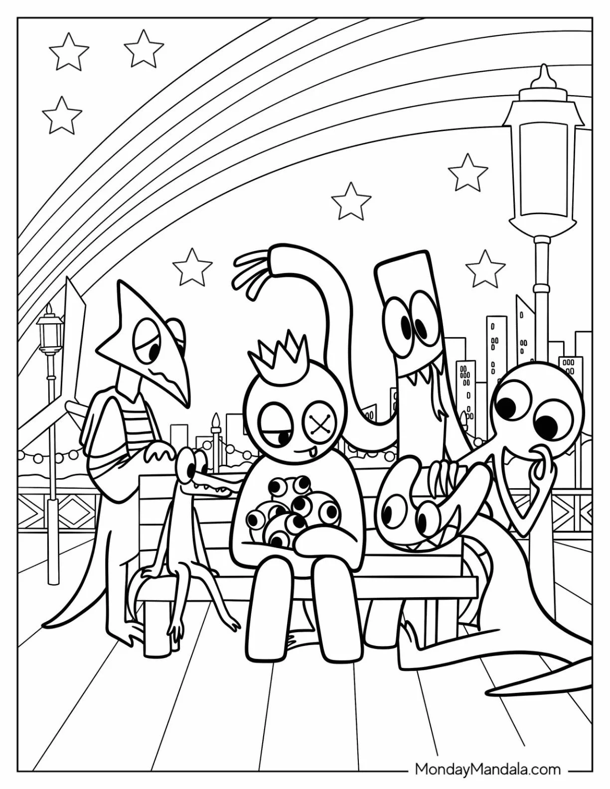 Rainbow Friends 2 Coloring Pages