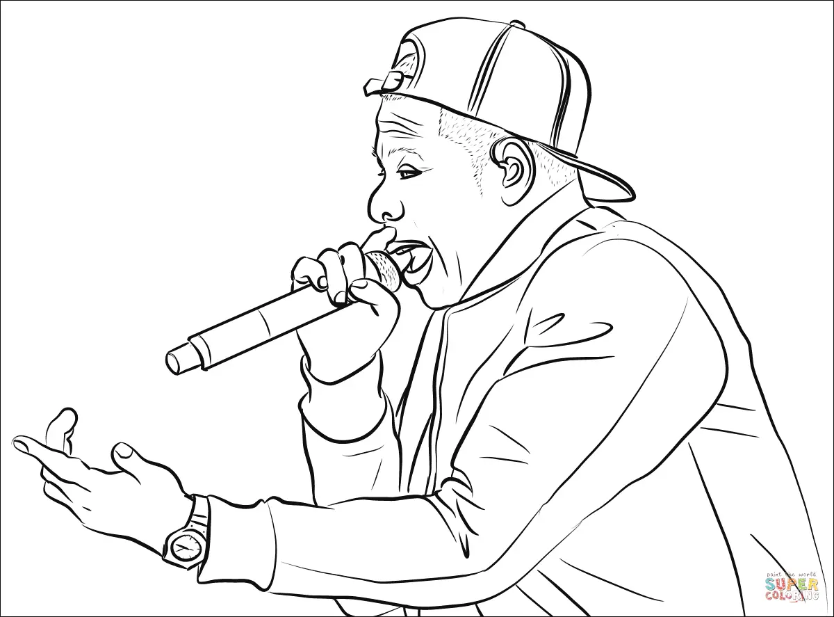 Rapper Coloring Pages