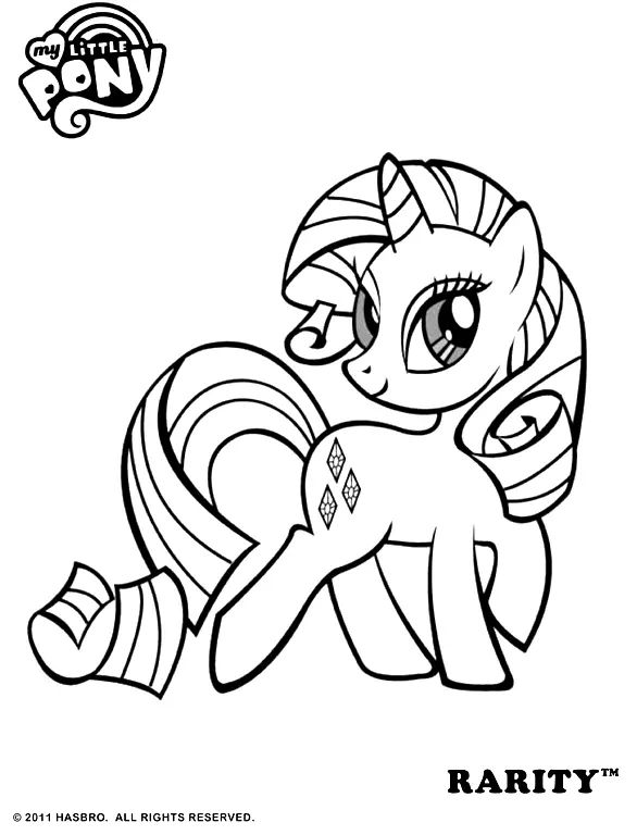 Rarity Coloring Pages