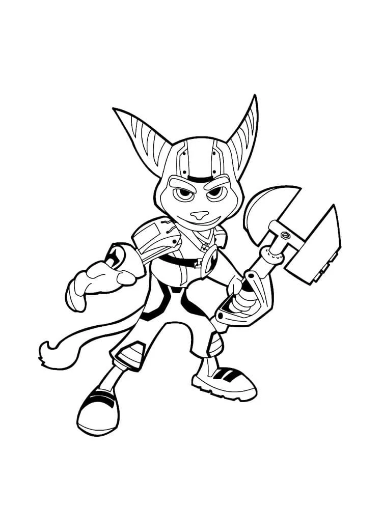 Ratchet and Clank Coloring Pages