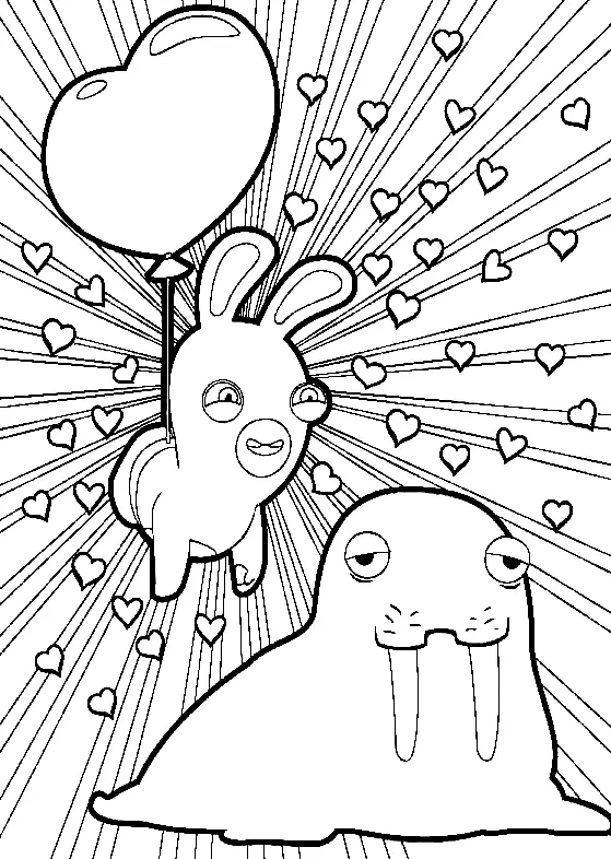 Raving Rabbids Coloring Pages