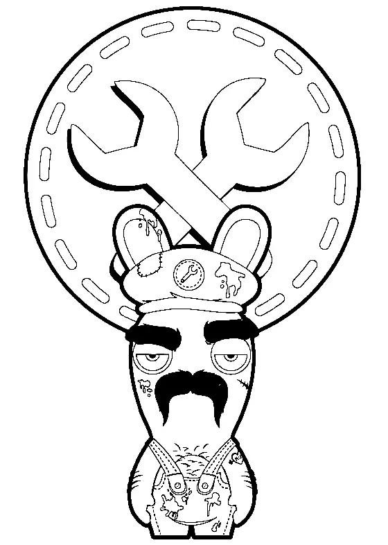 Raving Rabbids Coloring Pages
