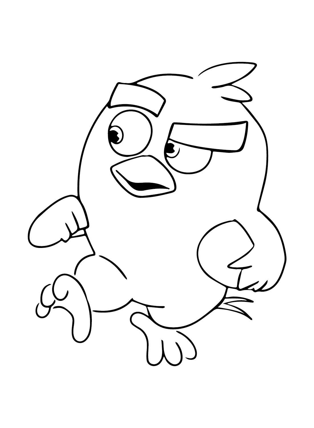 Red Angry Bird Coloring Pages