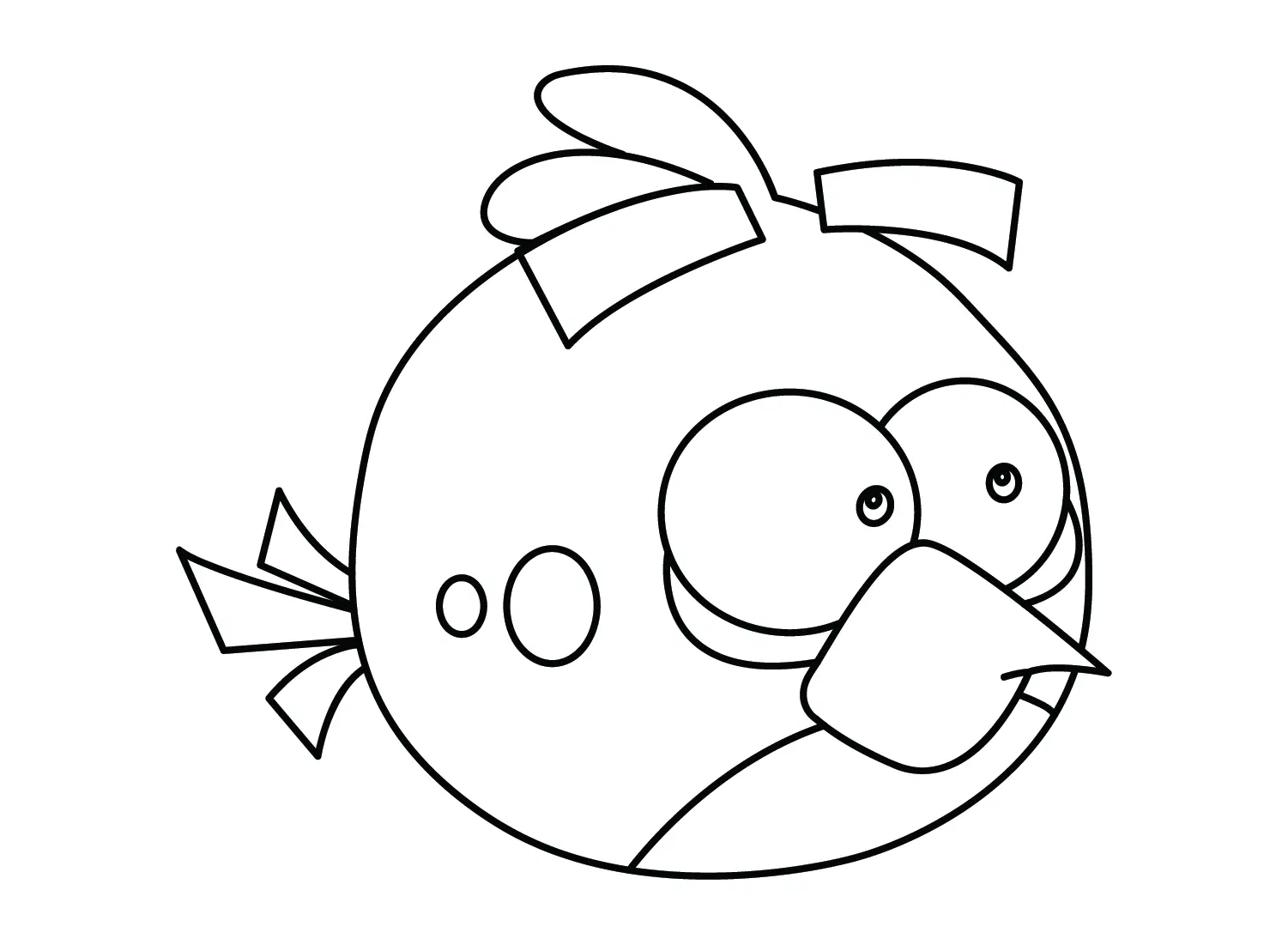 Red Angry Bird Coloring Pages