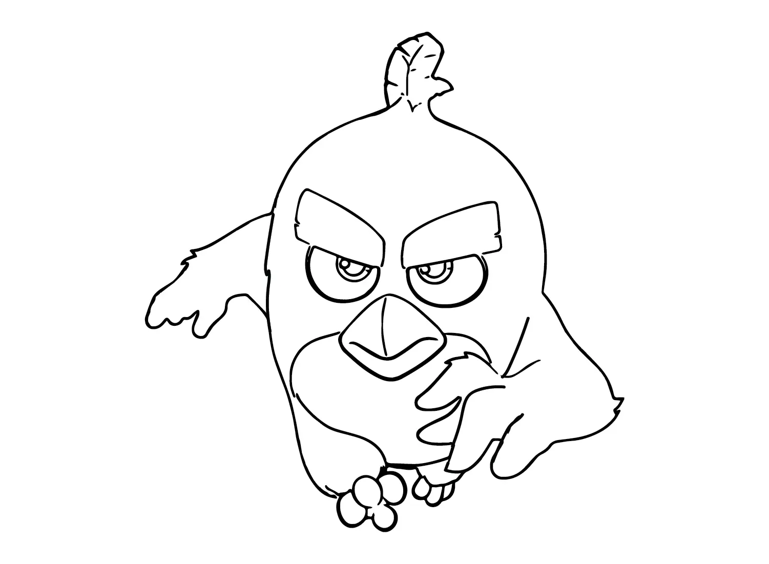 Red Angry Bird Coloring Pages