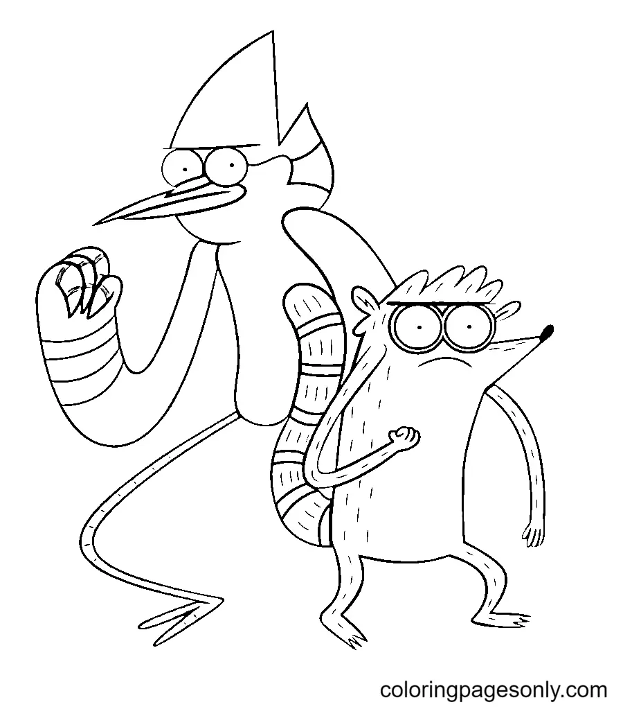 Regular Show Coloring Pages