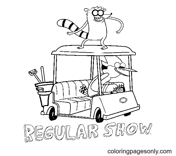 Regular Show Coloring Pages