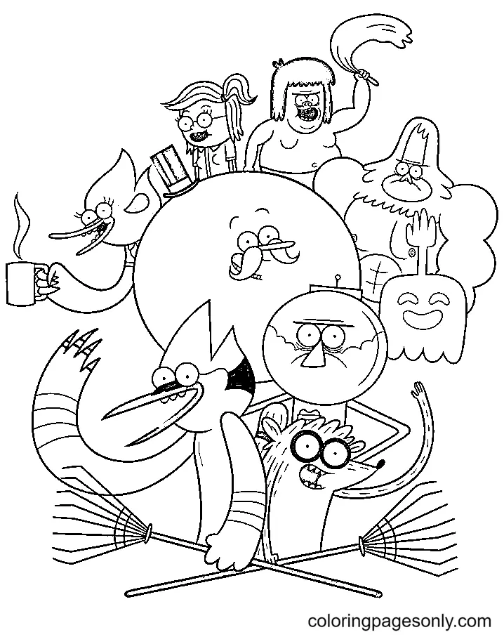 Regular Show Coloring Pages