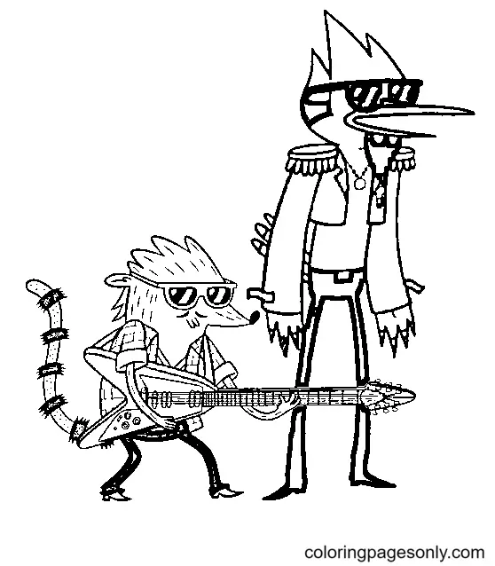 Regular Show Coloring Pages