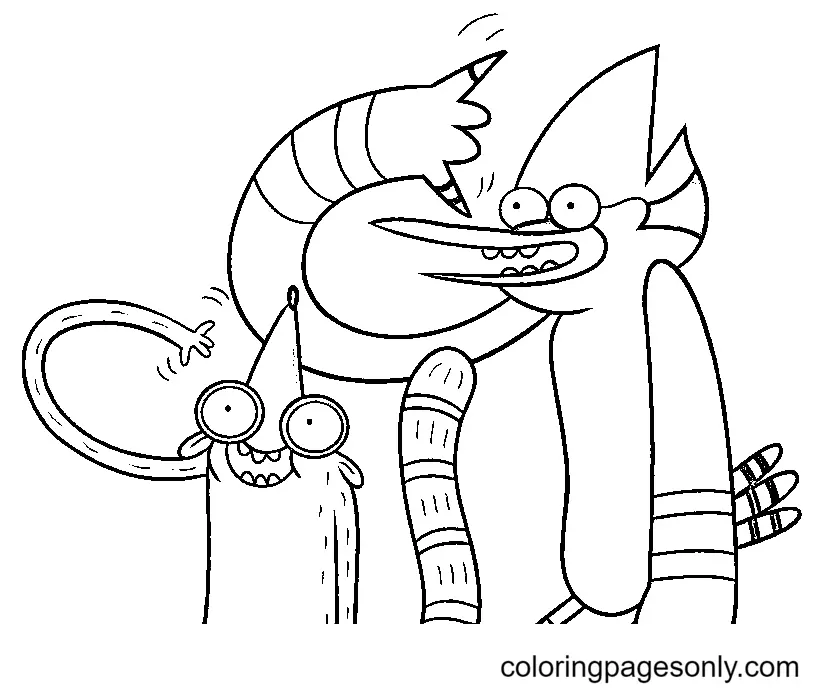 Regular Show Coloring Pages