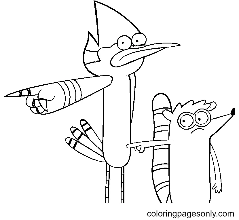 Regular Show Coloring Pages