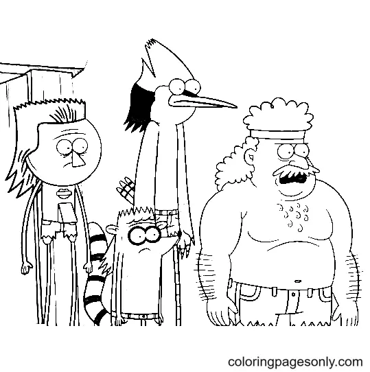 Regular Show Coloring Pages