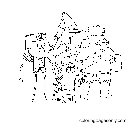 Regular Show Coloring Pages