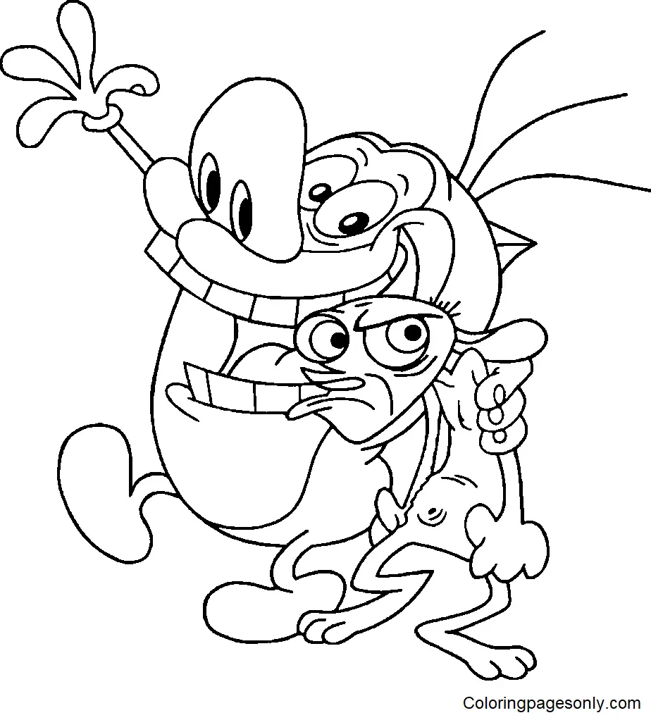 Ren and Stimpy Coloring Pages