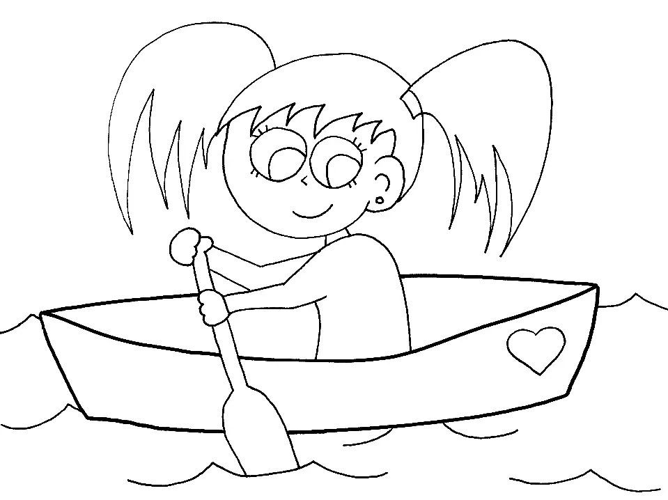 Rowing Coloring Pages