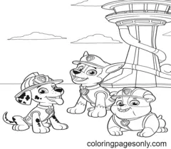 Rubble Paw Patrol Coloring Pages
