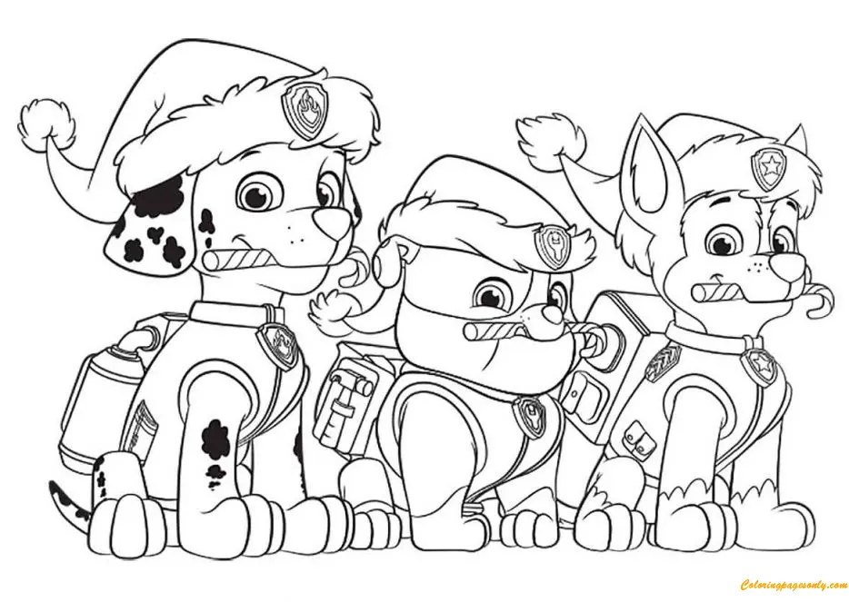 Rubble Paw Patrol Coloring Pages