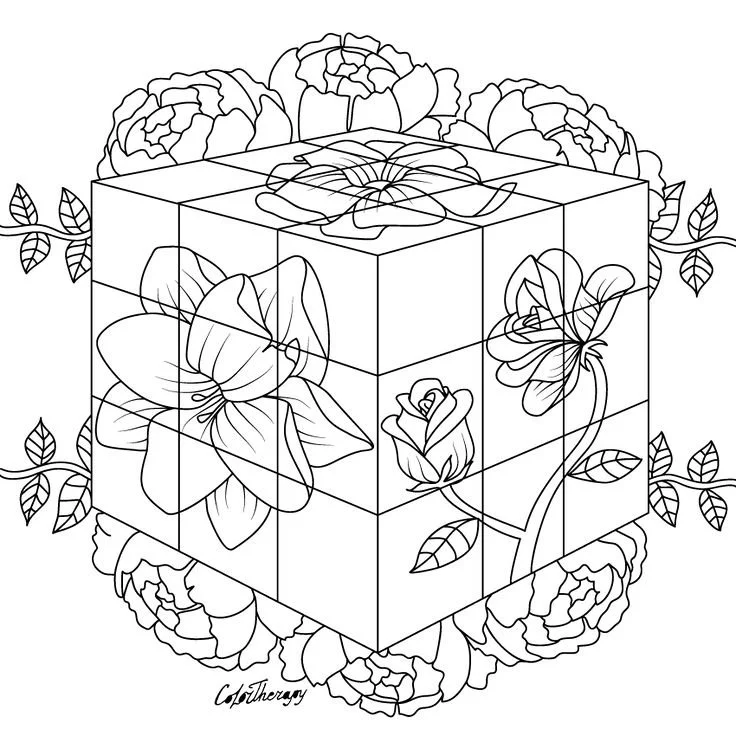 Rubiks Cube Coloring Pages
