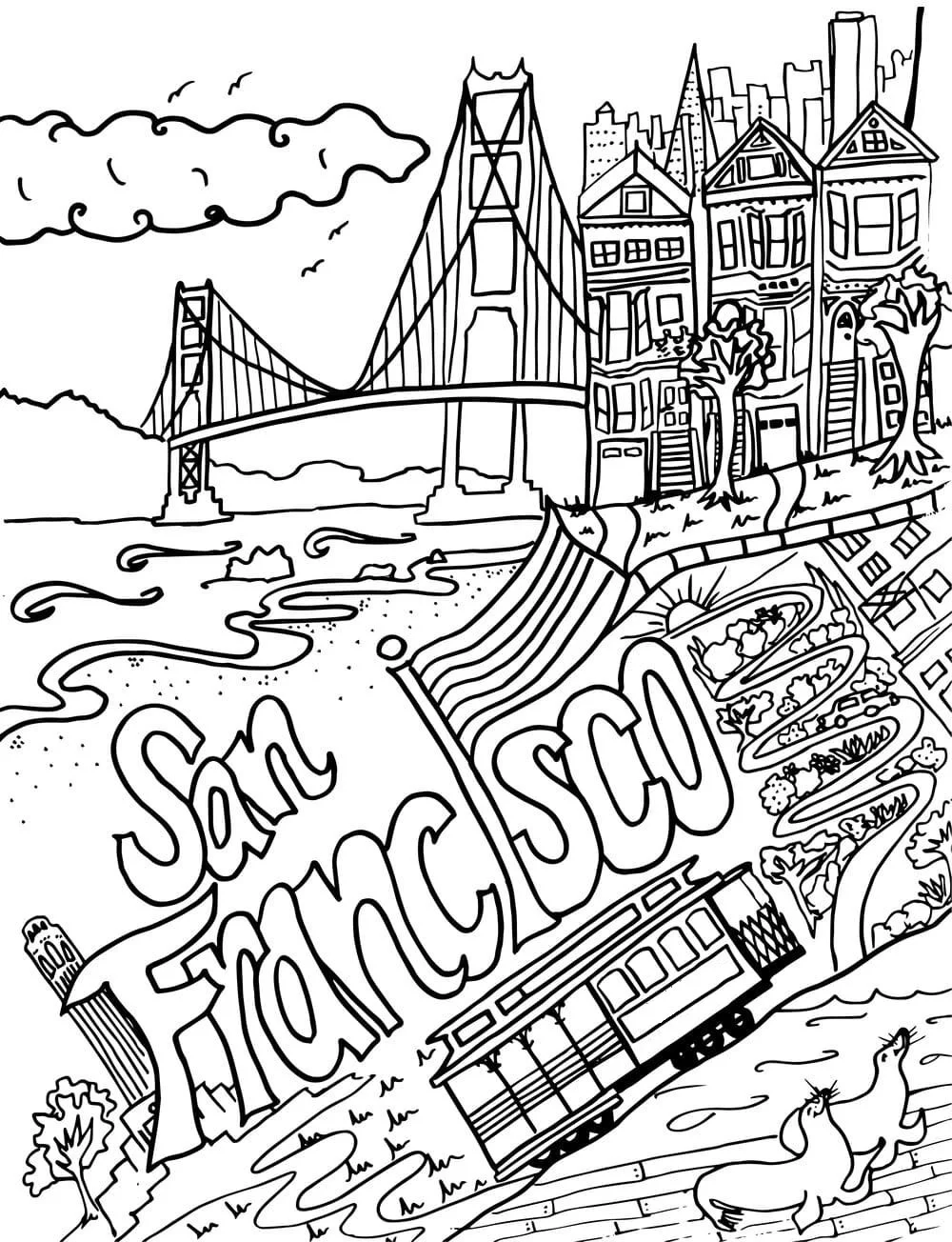 San Francisco Coloring Pages
