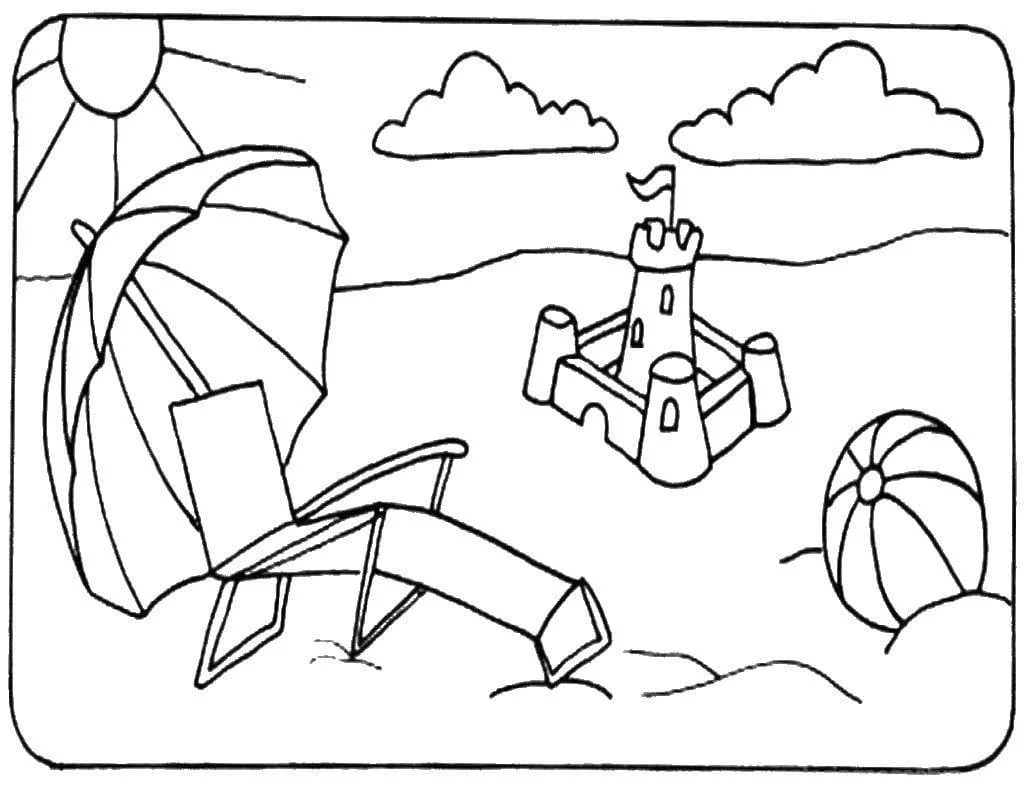 Sand Castle Coloring Pages