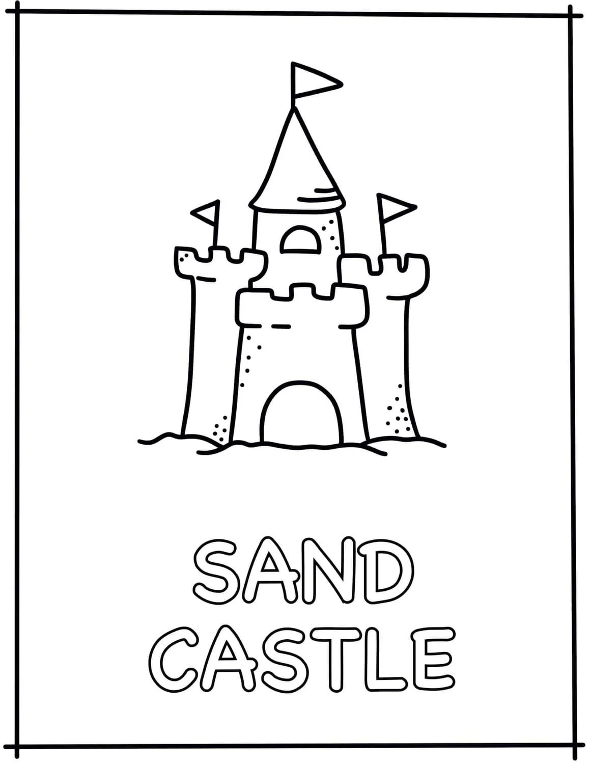 Sand Castle Coloring Pages